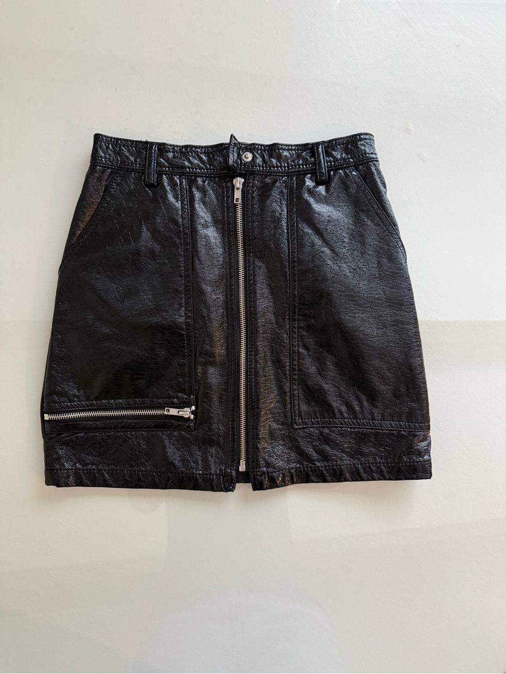 Urban Outfitters mini moto skirt faux Leather Silence & Noise Black Size S